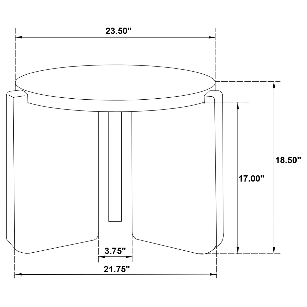 Cordova Round Solid Wood End Table, Black