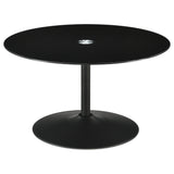 Ganso Round Metal Coffee Table with Tempered Glass Top