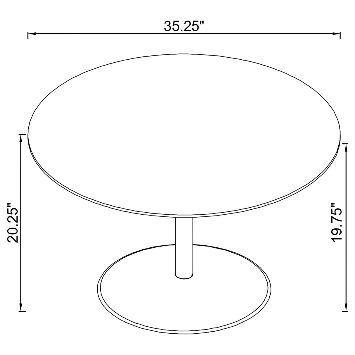 Ganso Round Metal Coffee Table with Tempered Glass Top