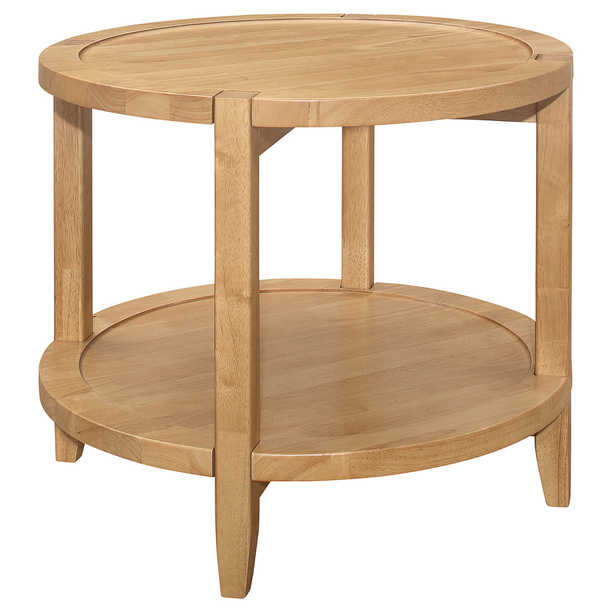 Camillo 2-Piece Round Coffee and End Table Set, Maple