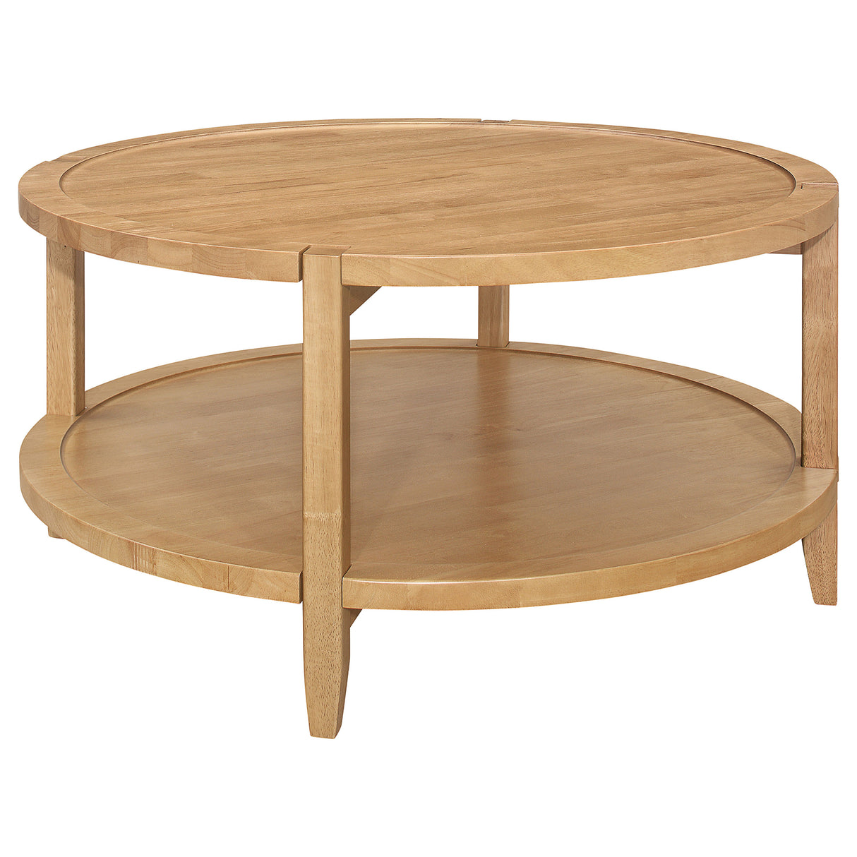 Camillo 2-Piece Round Coffee and End Table Set, Maple