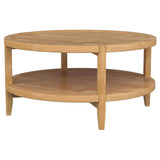 Camillo 2-Piece Round Coffee and End Table Set, Maple