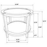 Camillo 2-Piece Round Coffee and End Table Set, Maple