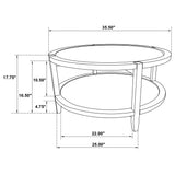 Camillo Round Solid Wood Coffee Table in Maple Brown