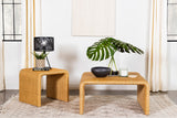 Cahya 2-Piece Rattan Coffee and End Table Set, Natural