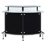 Keystone - Home Bar With Stemware & Wine Storage - Black