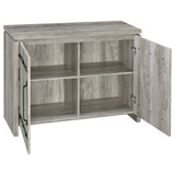 2 Door Accent Cabinet With Accents - Gray