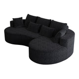 Curved Oversized Sectional Sofa With Extra Deep Seat