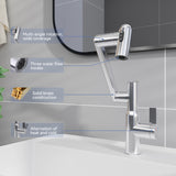 Bathroom Sink Faucet With Spray Function And Temperature Display, Anti Skid Switch, 360 Degree Rotary