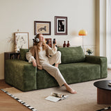 3 Setaser Sofa, Deep Seat Couches For Living Room - Green