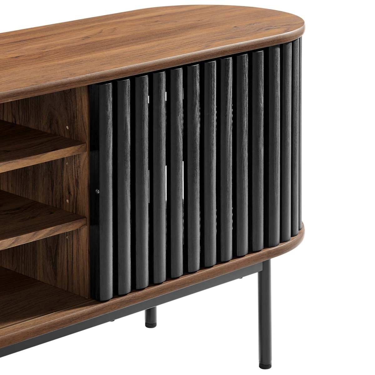 71 Inch Contemporary Oval TV Stand - TV Stands available at Alpine Outlets in Denver