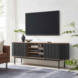 71 Inch Contemporary Oval TV Stand - TV Stands available at Alpine Outlets in Denver