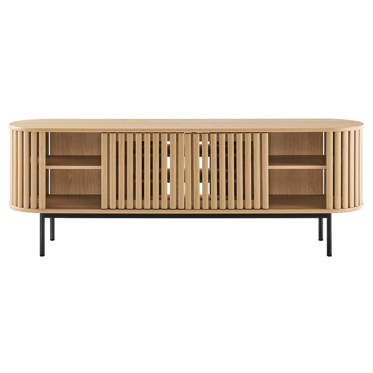 71 Inch Contemporary Oval TV Stand - TV Stands available at Alpine Outlets in Denver