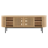 71 Inch Contemporary Oval TV Stand - TV Stands available at Alpine Outlets in Denver