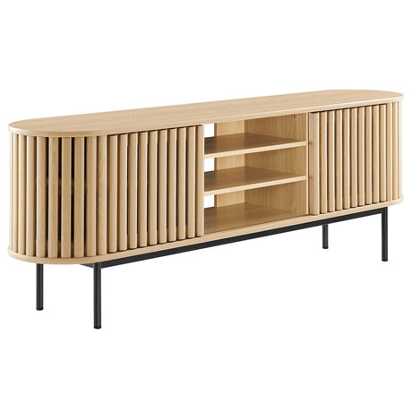 71 Inch Contemporary Oval TV Stand - TV Stands available at Alpine Outlets in Denver