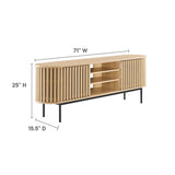 71 Inch Contemporary Oval TV Stand - TV Stands available at Alpine Outlets in Denver