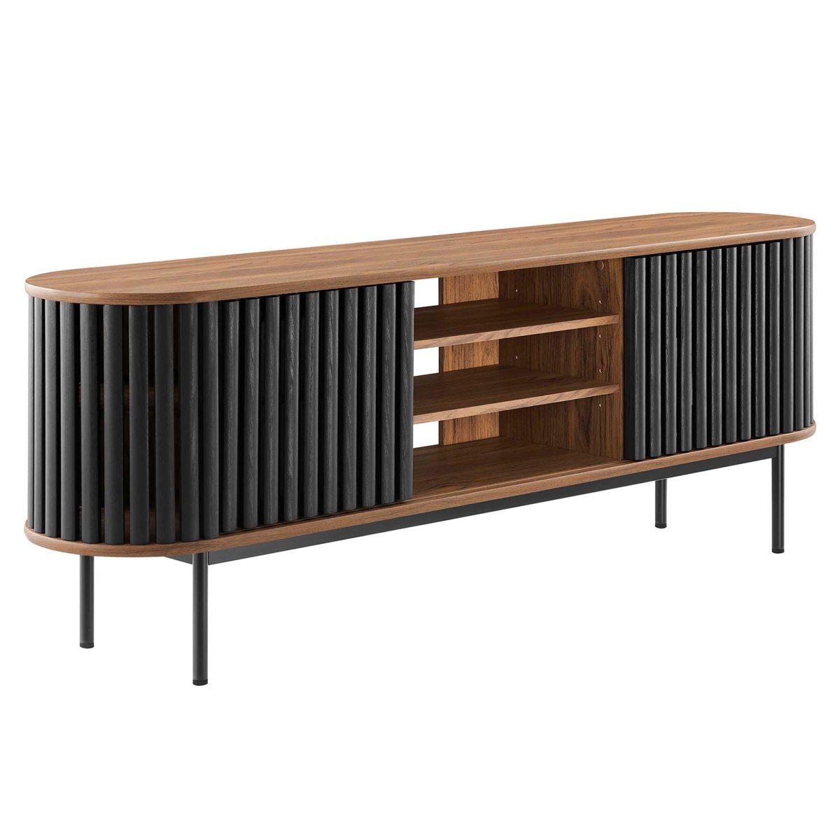 71 Inch Contemporary Oval TV Stand - TV Stands available at Alpine Outlets in Denver