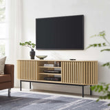 71 Inch Contemporary Oval TV Stand - TV Stands available at Alpine Outlets in Denver