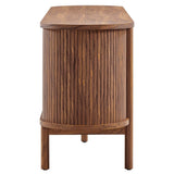 71 Inch Mid - Century Curved Fluted TV Stand - TV Stands available at Alpine Outlets in Denver