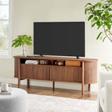 71 Inch Mid - Century Curved Fluted TV Stand - TV Stands available at Alpine Outlets in Denver