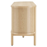 71 Inch Mid - Century Curved Fluted TV Stand - TV Stands available at Alpine Outlets in Denver