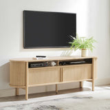71 Inch Mid - Century Curved Fluted TV Stand - TV Stands available at Alpine Outlets in Denver