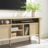71 Inch Mid - Century Curved Fluted TV Stand - TV Stands available at Alpine Outlets in Denver