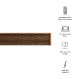 71 Inch Sculpted Wall - Mounted TV Cabinet in Walnut - TV Stands available at Alpine Outlets in Denver