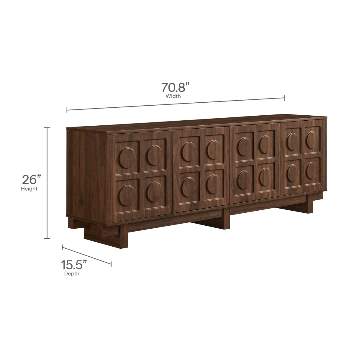 71 Inch Sculptural Grid TV Stand - TV Stands available at Alpine Outlets in Denver