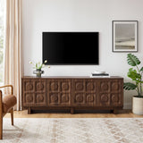 71 Inch Sculptural Grid TV Stand - TV Stands available at Alpine Outlets in Denver