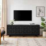 71 Inch Sculptural Grid TV Stand - TV Stands available at Alpine Outlets in Denver