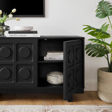 71 Inch Sculptural Grid TV Stand - TV Stands available at Alpine Outlets in Denver