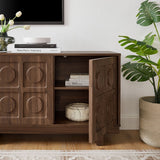 71 Inch Sculptural Grid TV Stand - TV Stands available at Alpine Outlets in Denver