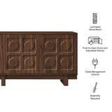 71 Inch Sculptural Grid TV Stand - TV Stands available at Alpine Outlets in Denver