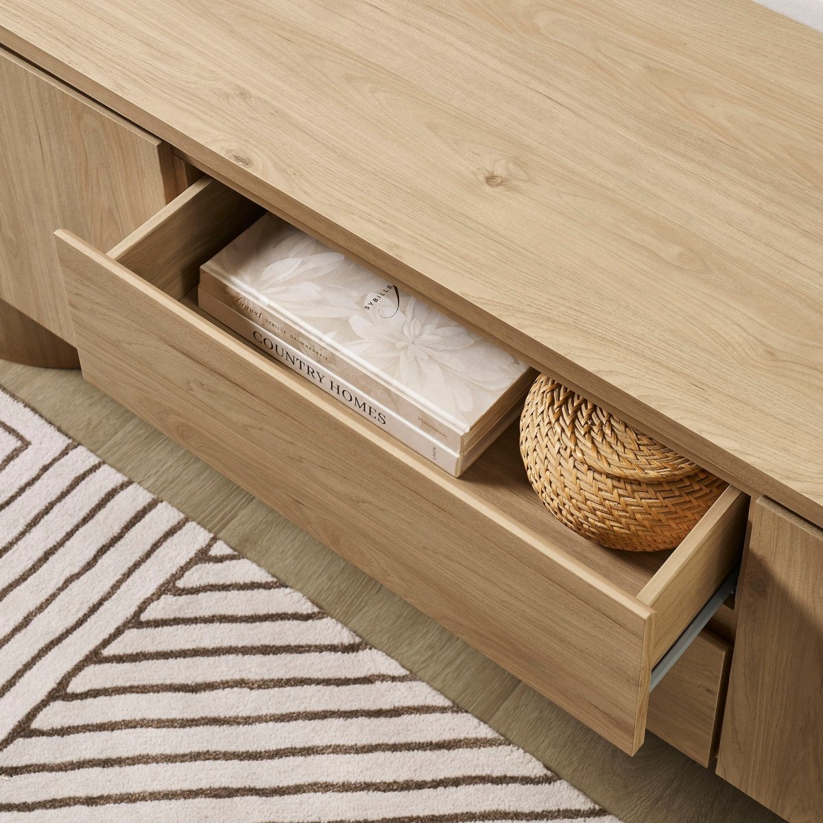 71 Inch Sophisticated Oval TV Cabinet - TV Stands available at Alpine Outlets in Denver