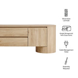 71 Inch Sophisticated Oval TV Cabinet - TV Stands available at Alpine Outlets in Denver