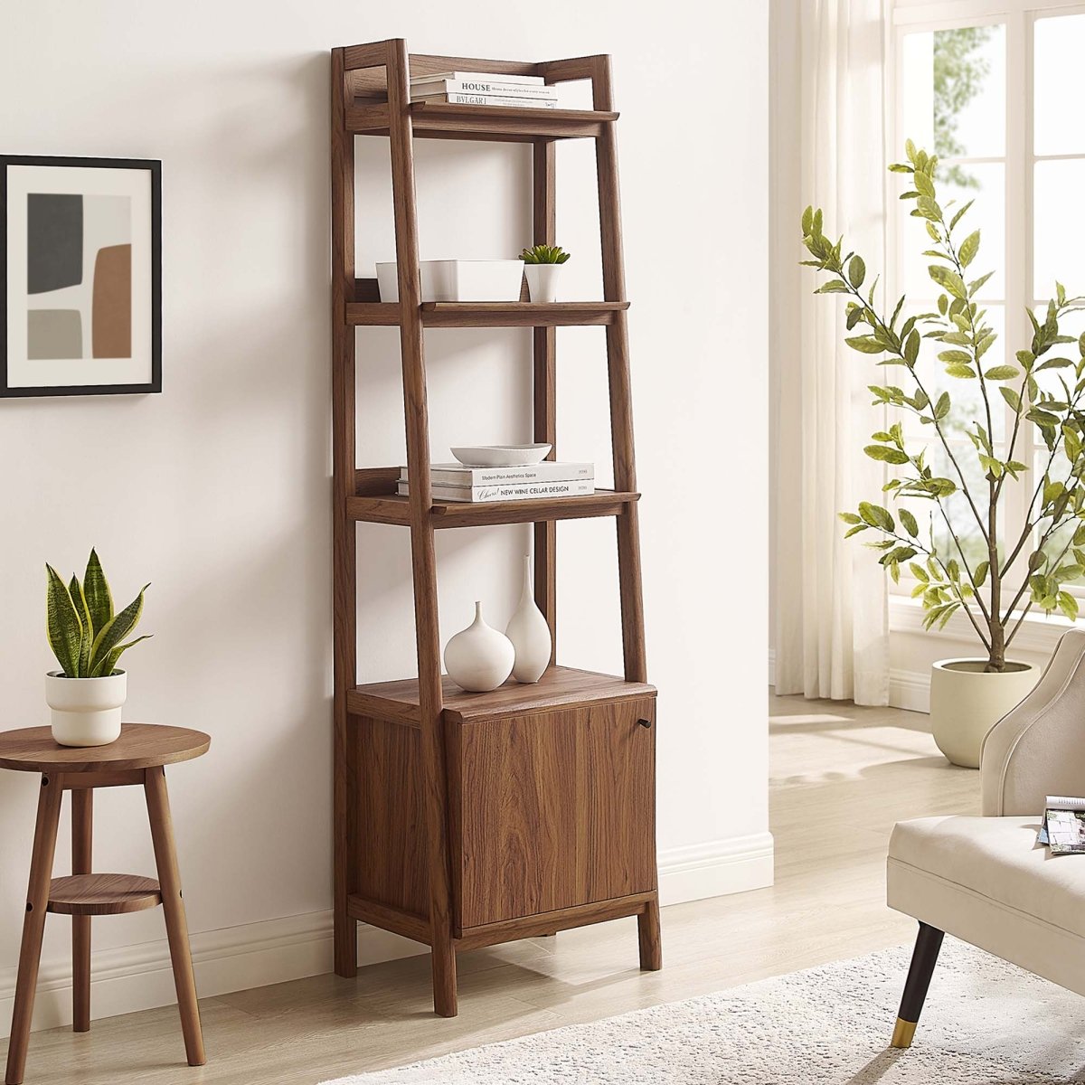 71" Slim Tiered Display Bookshelf with Concealed Storage - Bookcases available at Alpine Outlets in Denver