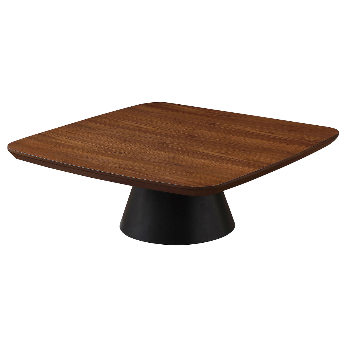 Eason 2-Piece Coffee Table Set Walnut and Black