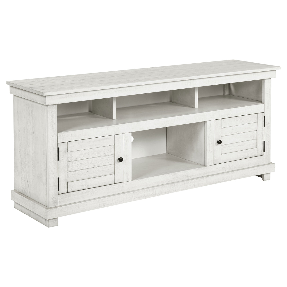 Payne 60-Inch TV Stand Media Console Distressed White