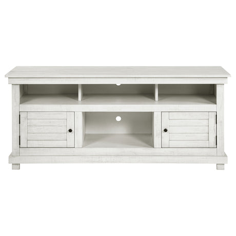 Payne 60-Inch TV Stand Media Console Distressed White