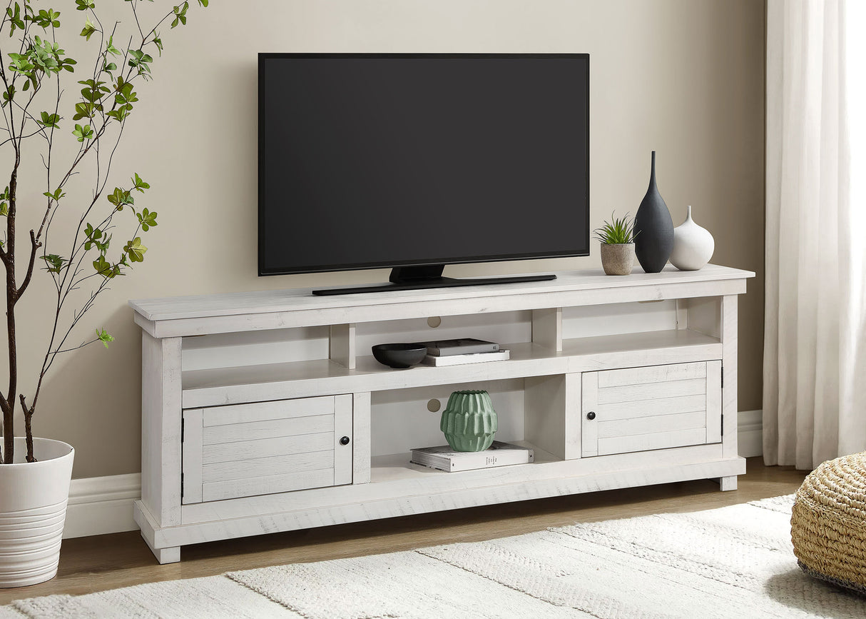 Payne 70-Inch TV Stand Media Console Distressed White