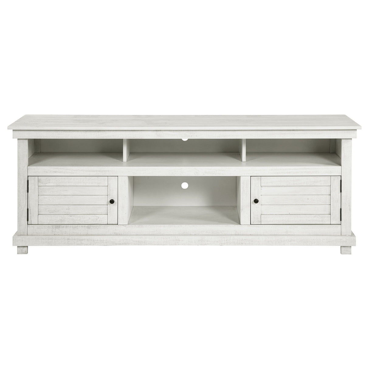 Payne 70-Inch TV Stand Media Console Distressed White