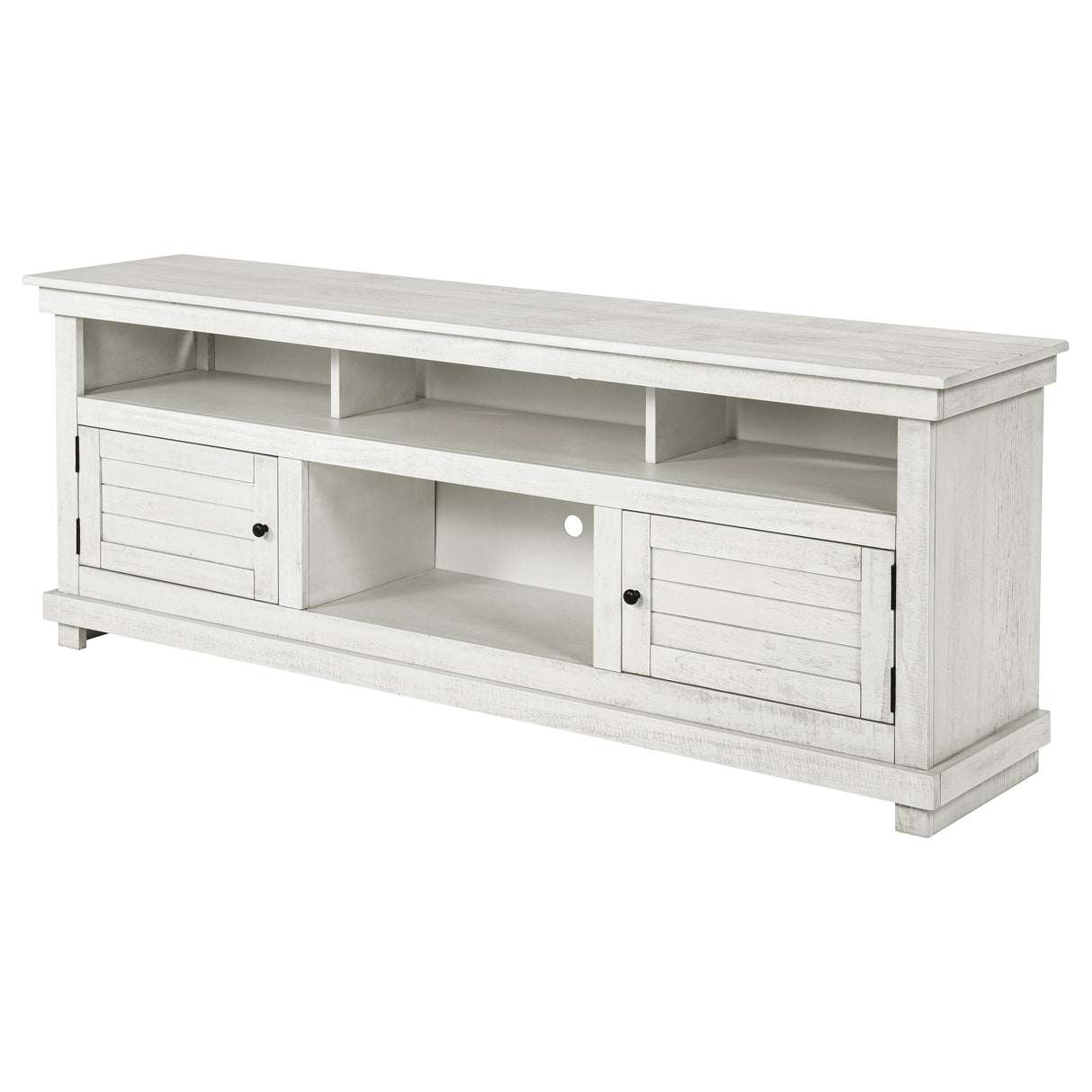 Payne 70-Inch TV Stand Media Console Distressed White