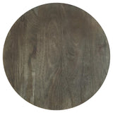 Kinkaid Round Solid Mango Wood End Table, Brown
