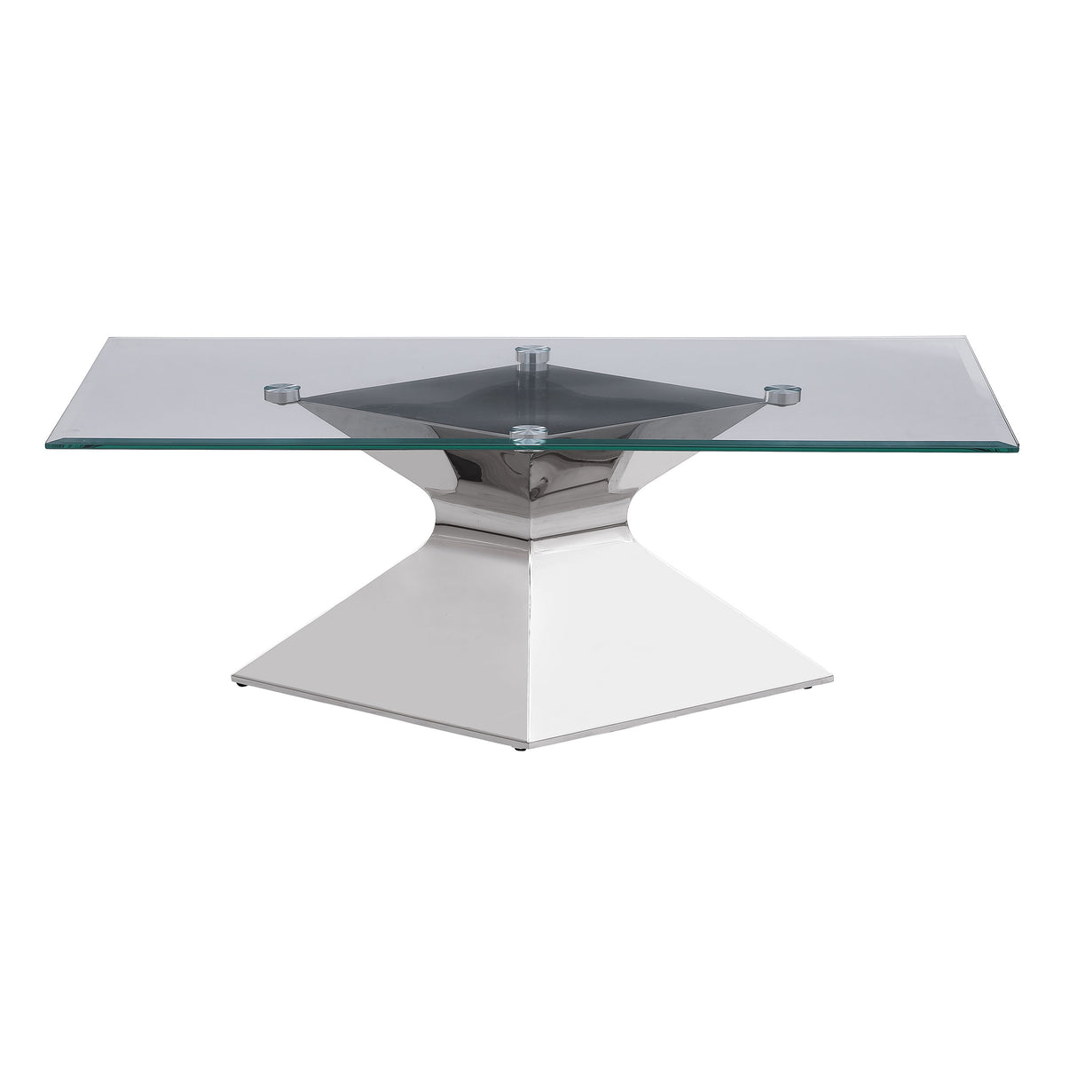 Jenny Glass Top Stainless Steel Coffee Table