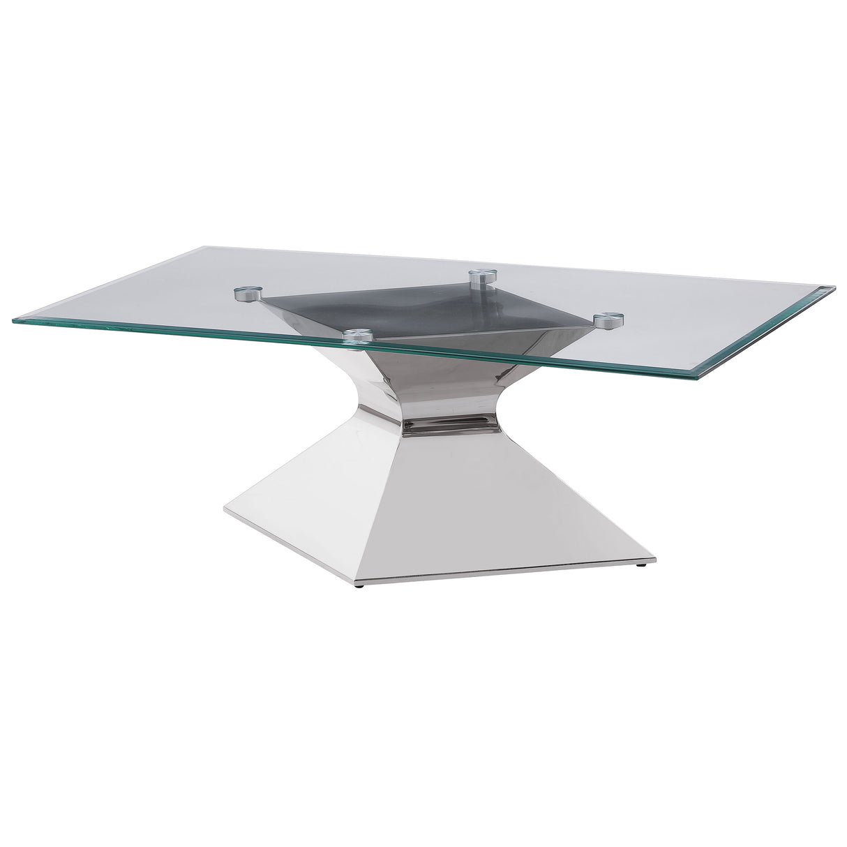 Jenny Glass Top Stainless Steel Coffee Table