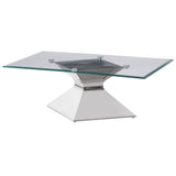 Jenny Glass Top Stainless Steel Coffee Table