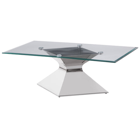 Jenny Glass Top Stainless Steel Coffee Table