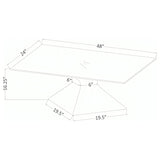 Jenny Glass Top Stainless Steel Coffee Table