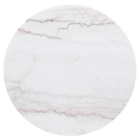 Jason Round White Marble Top Side Table Charcoal